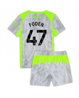 Manchester City Phil Foden #47 Maglia Gara Terza Repliche 2025-26 Bambino Maniche Corte Manchester City Phil Foden #47 Maglia Gara Terza Repliche 2025-26 Bambino Maniche Corte